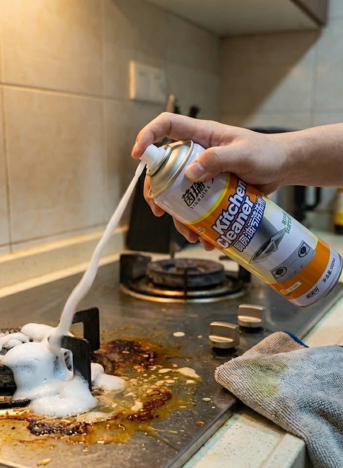 Kitchen Foaming Multi-Purpose Kitchen Cleaner Spray – Deep Degreaser & Stain Remover for All Surfaces (500ml) - Image 1